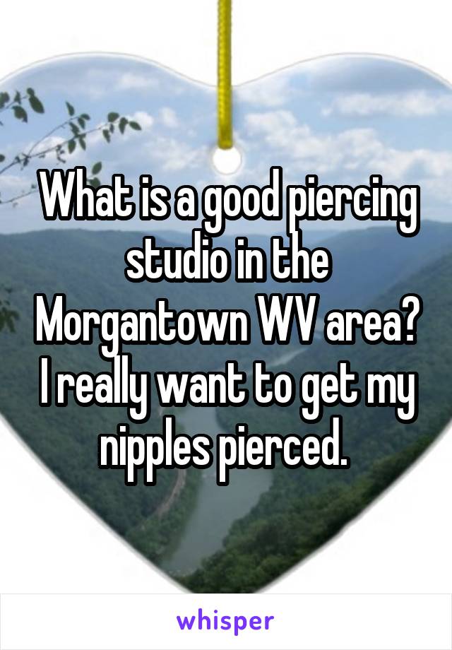 What is a good piercing studio in the Morgantown WV area? I really want to get my nipples pierced. 