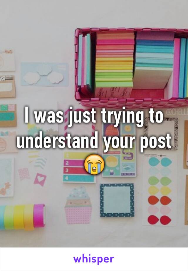 I was just trying to understand your post
😭