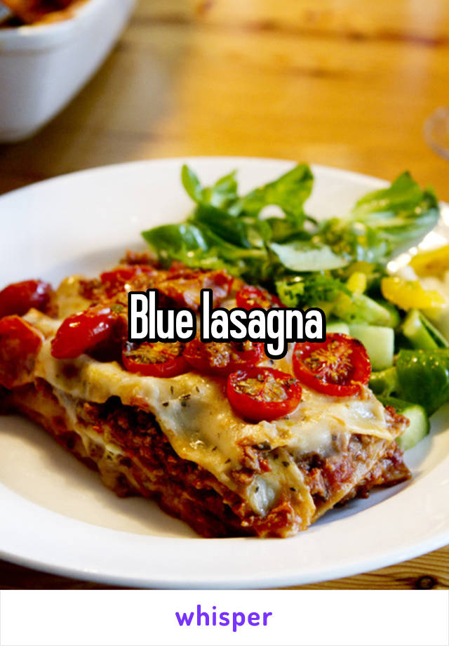 Blue lasagna