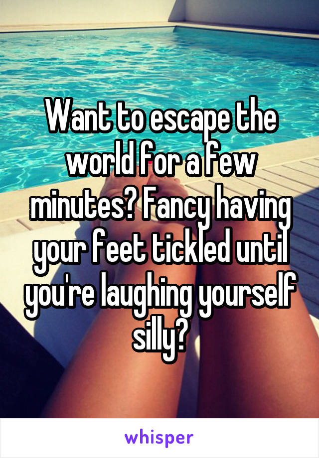 Want to escape the world for a few minutes? Fancy having your feet tickled until you're laughing yourself silly?