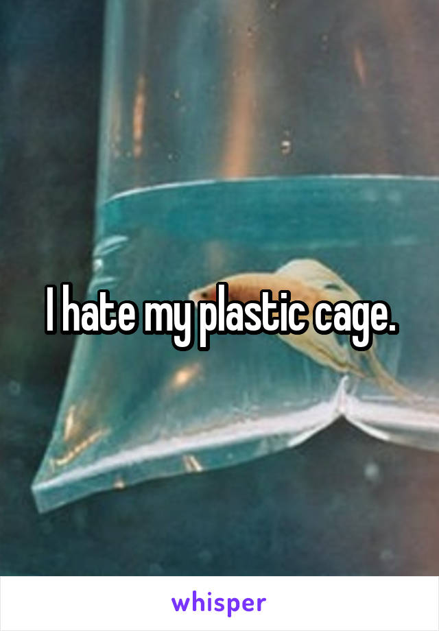 I hate my plastic cage.