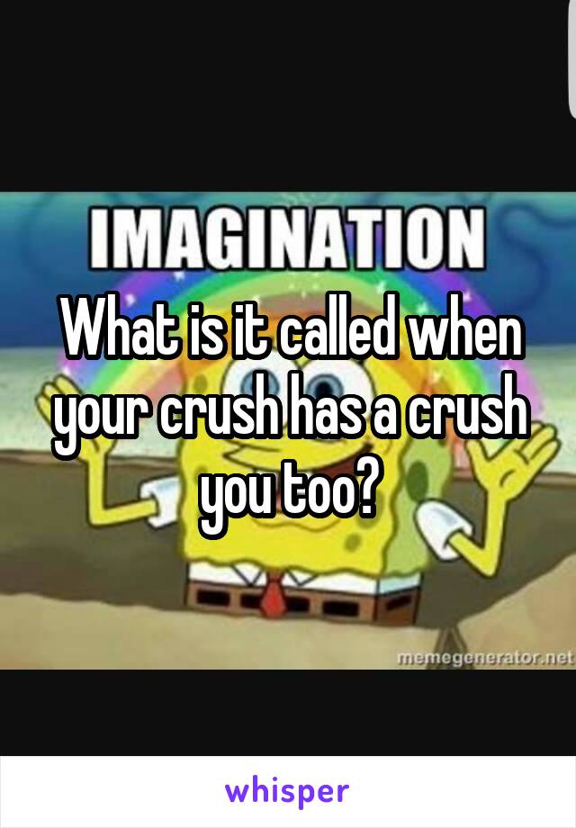 What is it called when your crush has a crush you too?