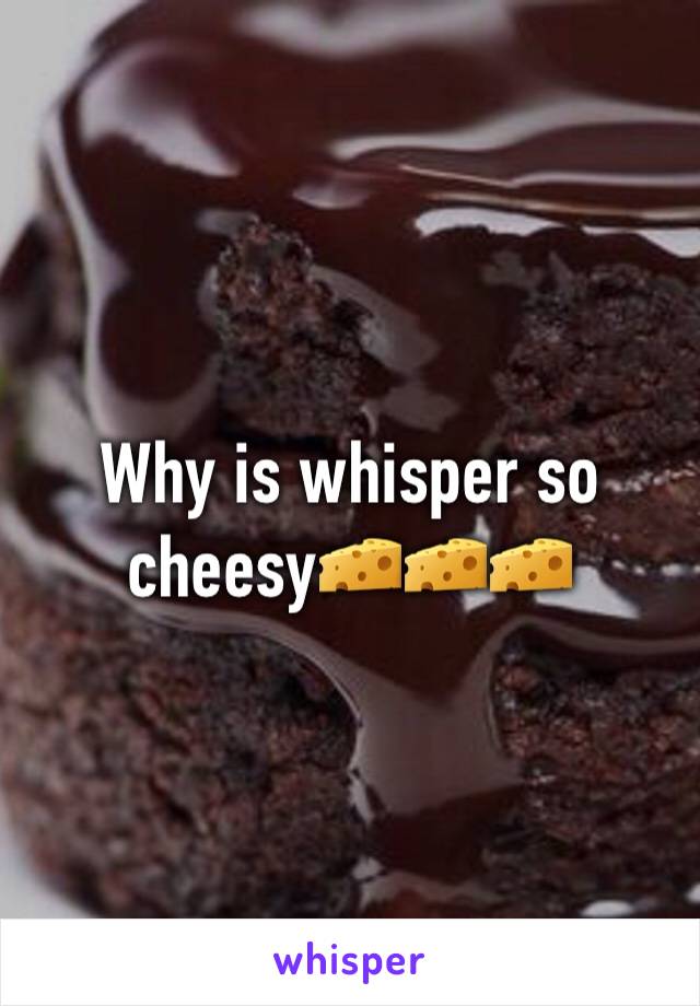 Why is whisper so cheesy🧀🧀🧀