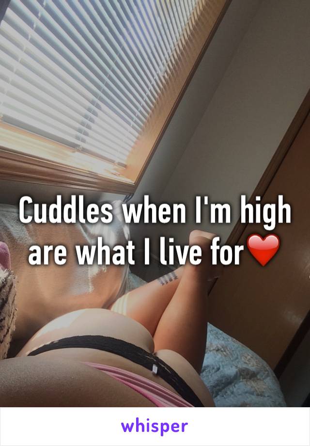 Cuddles when I'm high are what I live for❤️