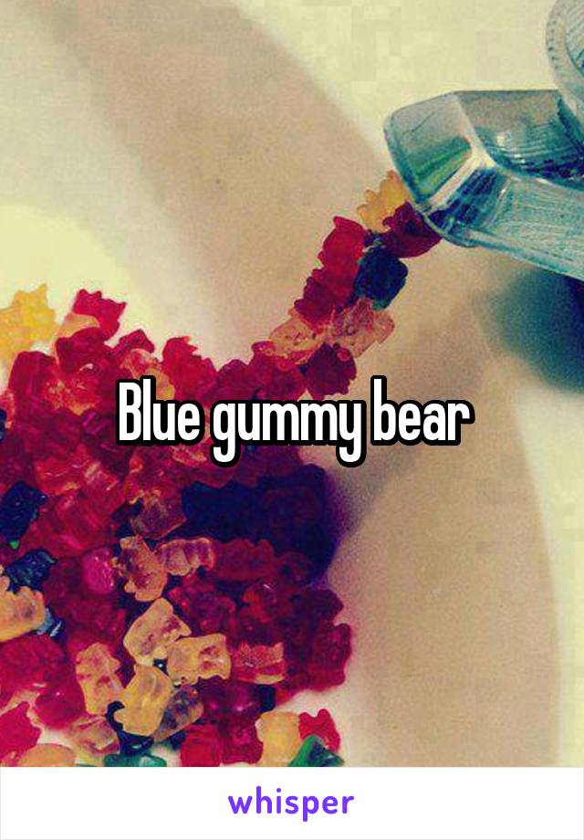 Blue gummy bear