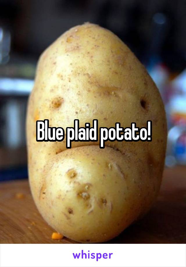 Blue plaid potato!