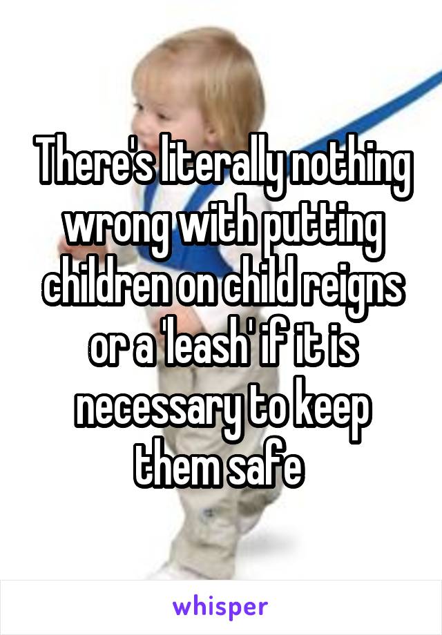 There's literally nothing wrong with putting children on child reigns or a 'leash' if it is necessary to keep them safe 