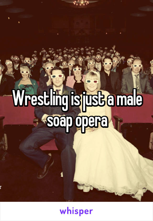 Wrestling is just a male soap opera