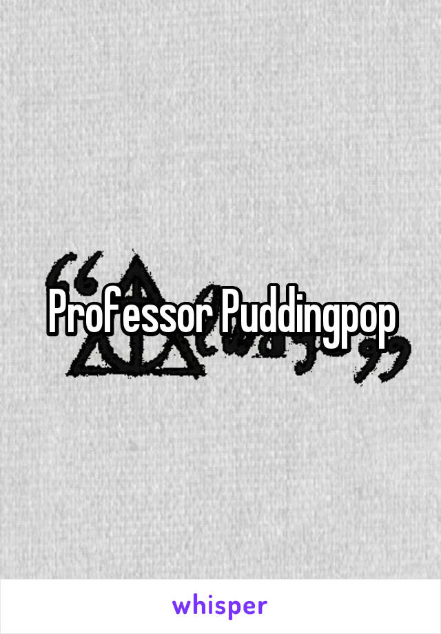 Professor Puddingpop