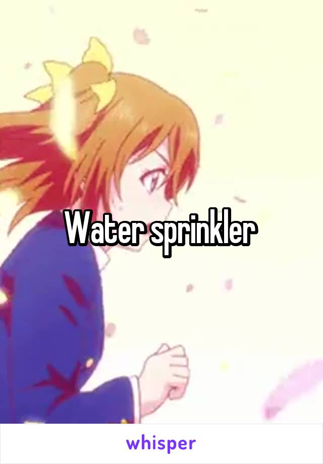 Water sprinkler 