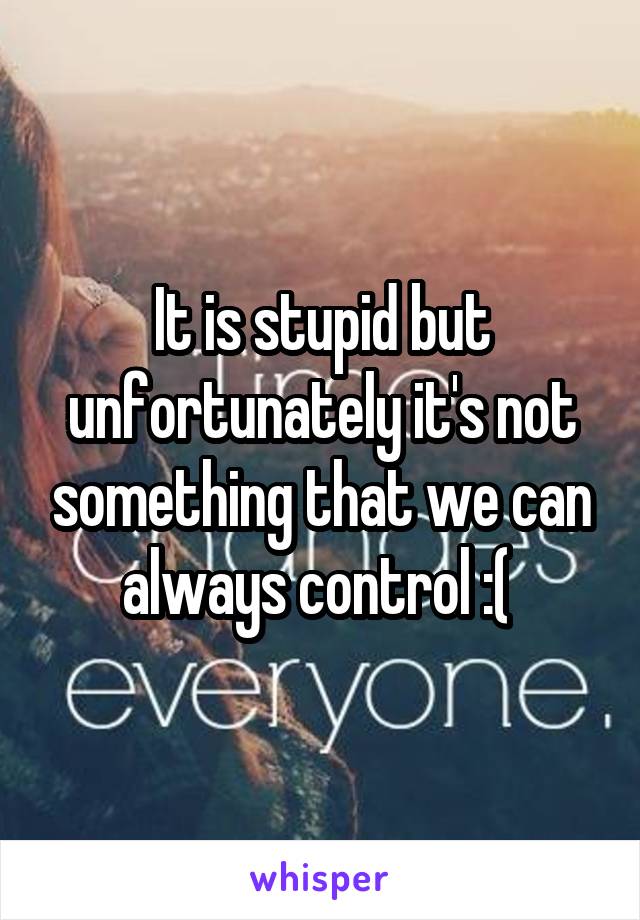 It is stupid but unfortunately it's not something that we can always control :( 