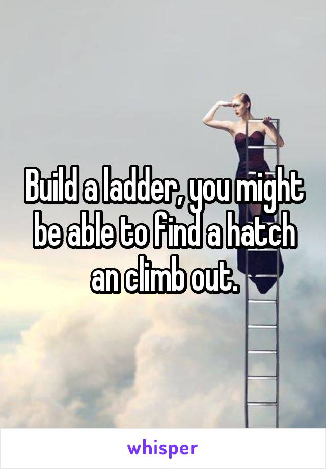 Build a ladder, you might be able to find a hatch an climb out.