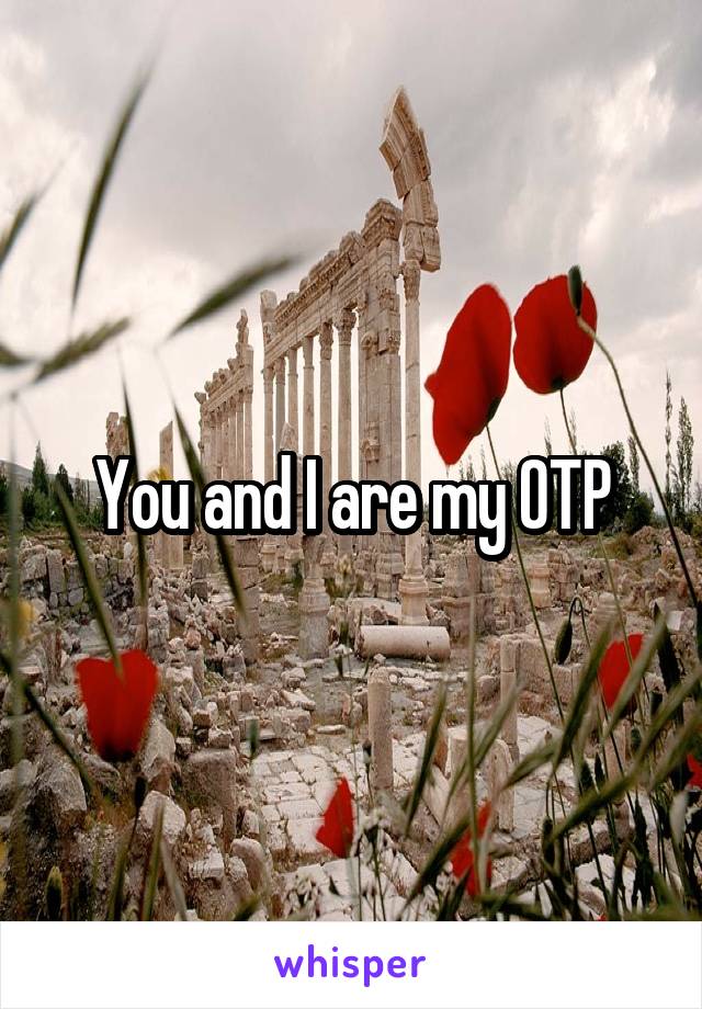 You and I are my OTP