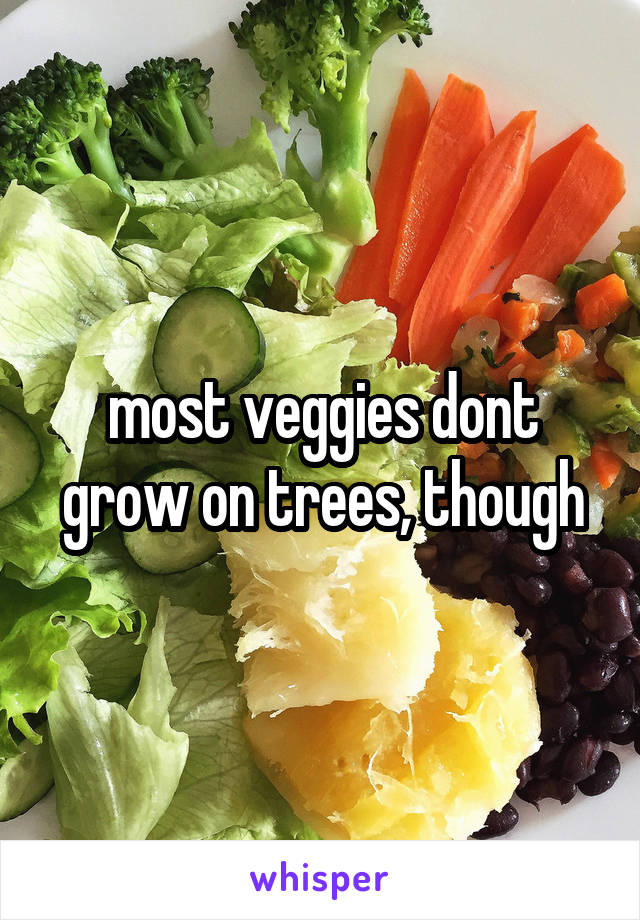 most veggies dont grow on trees, though