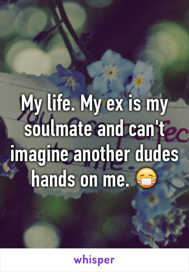 My life. My ex is my soulmate and can't imagine another dudes hands on me. 😷