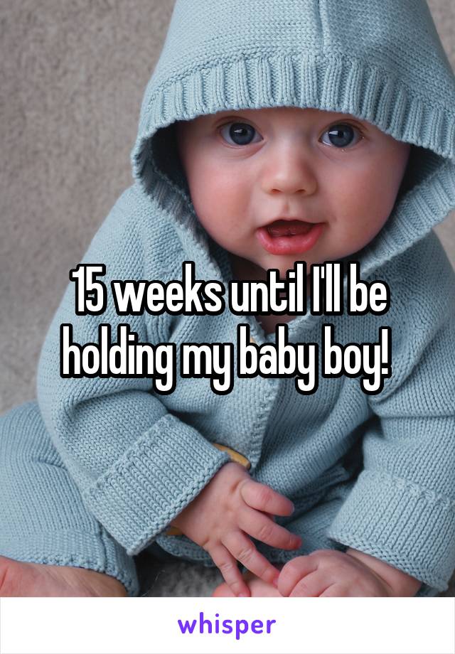 15 weeks until I'll be holding my baby boy! 