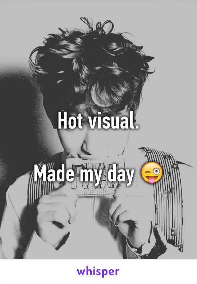 Hot visual. 

Made my day 😜