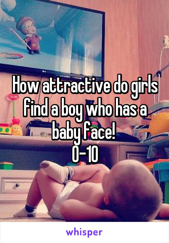 How attractive do girls find a boy who has a baby face! 
0-10