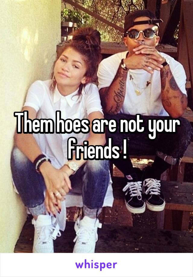 Them hoes are not your friends !