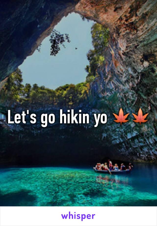 Let's go hikin yo 🍁🍁
