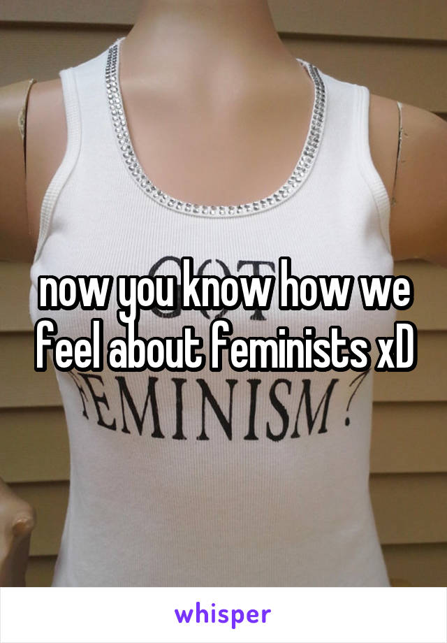 now you know how we feel about feminists xD