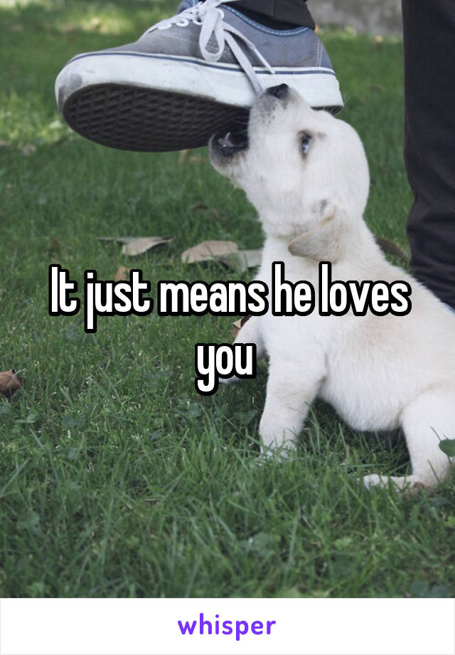 It just means he loves you 