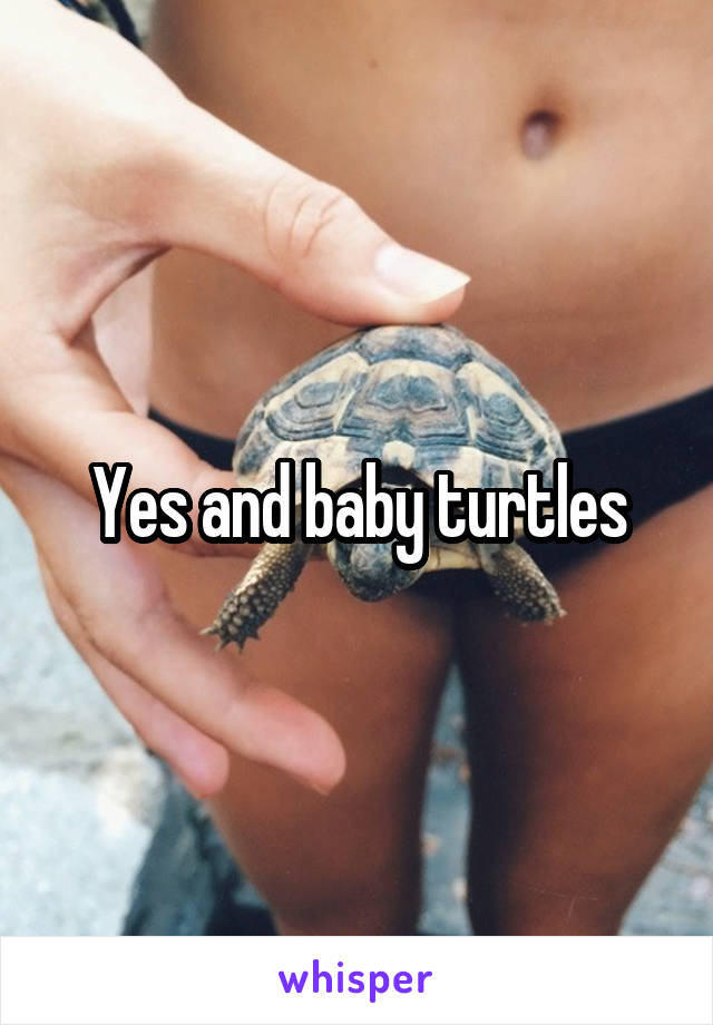 Yes and baby turtles