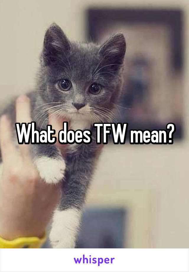 What does TFW mean?