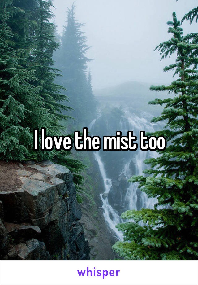 I love the mist too
