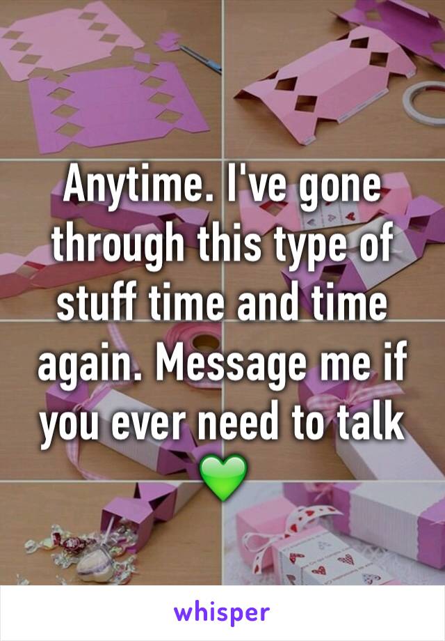 Anytime. I've gone through this type of stuff time and time again. Message me if you ever need to talk 💚