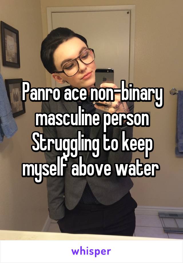 Panro ace non-binary masculine person
Struggling to keep myself above water 