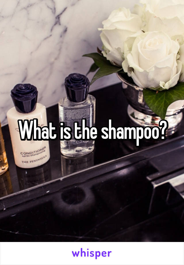 What is the shampoo?
