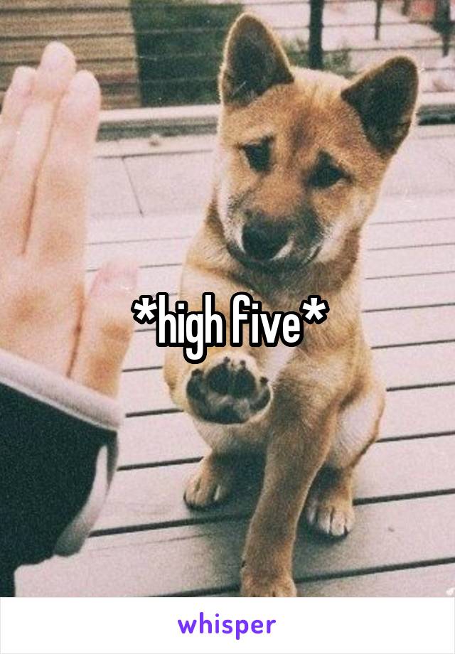 *high five*