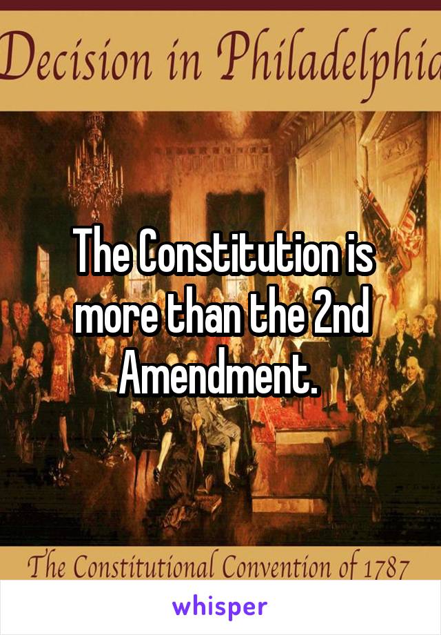 The Constitution is more than the 2nd Amendment. 