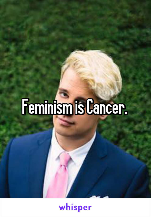 Feminism is Cancer. 