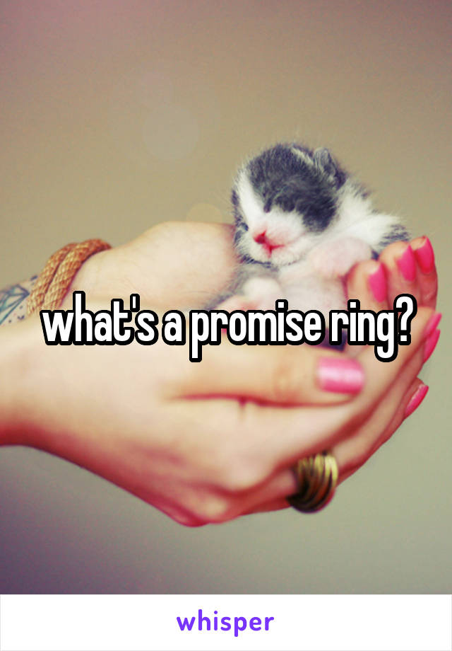 what's a promise ring?