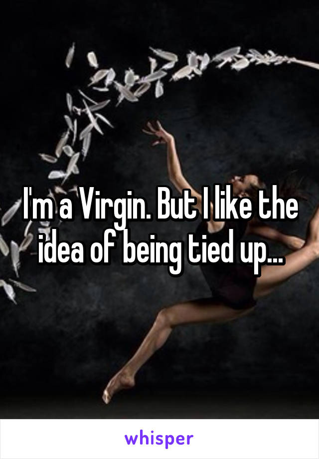 I'm a Virgin. But I like the idea of being tied up...