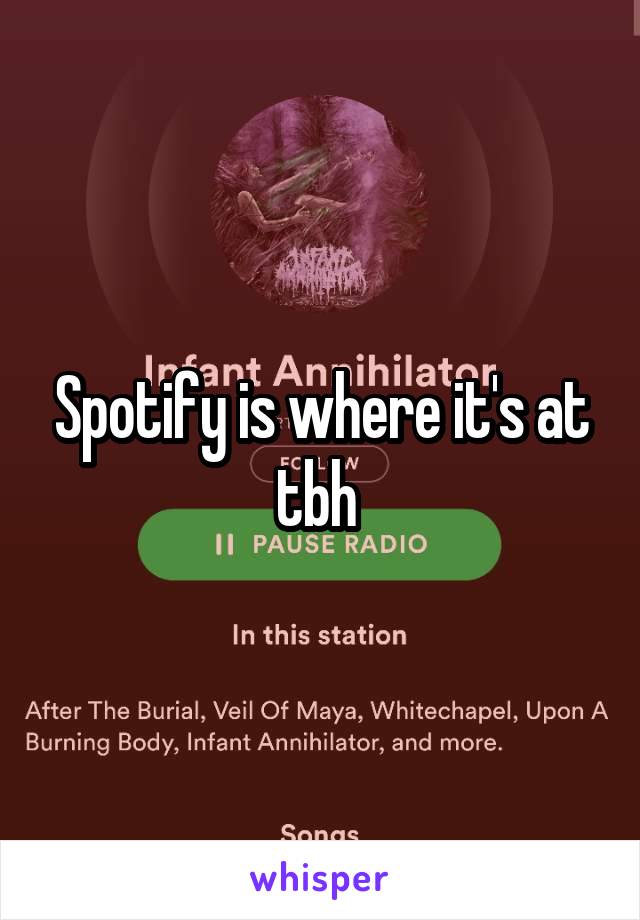 Spotify is where it's at tbh 