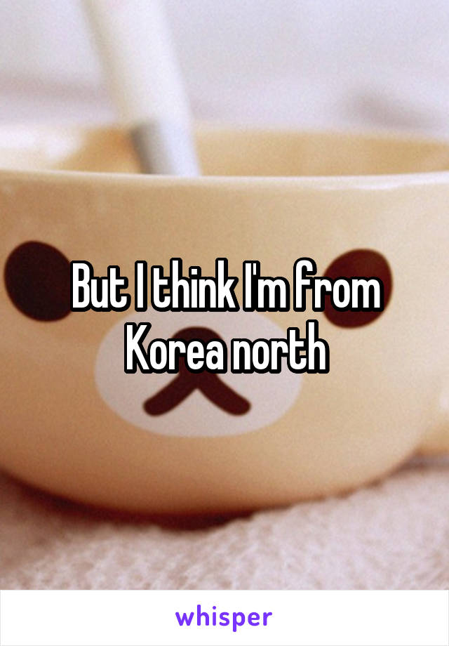 But I think I'm from Korea north