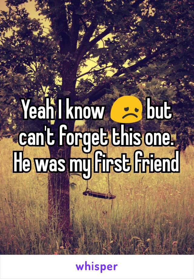 Yeah I know 😞 but can't forget this one. He was my first friend
