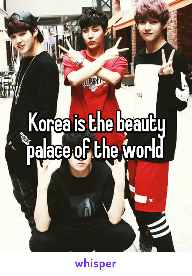 Korea is the beauty palace of the world 