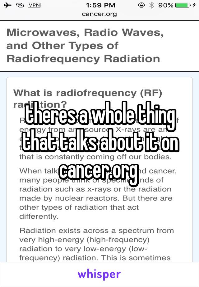theres a whole thing that talks about it on cancer.org 