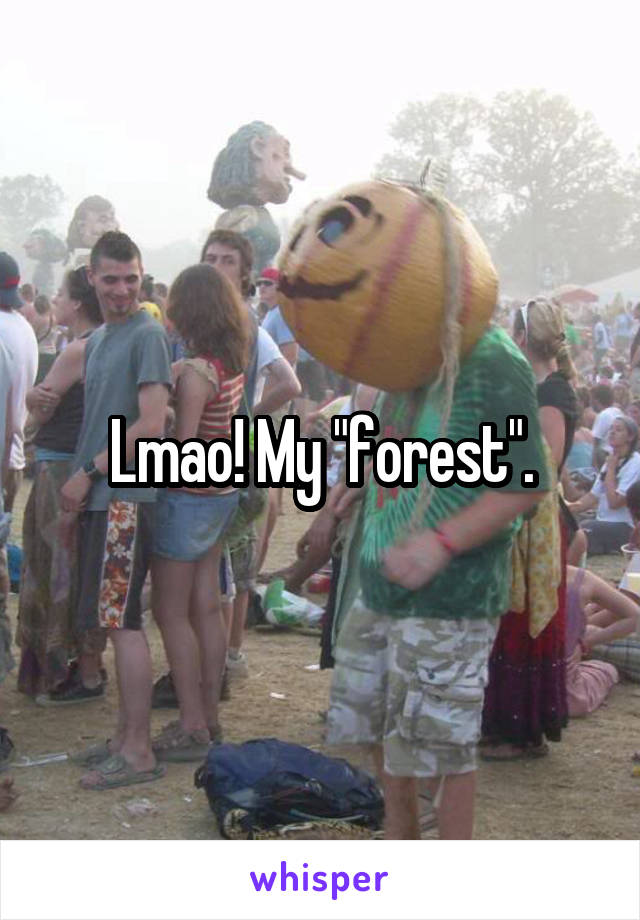 Lmao! My "forest".