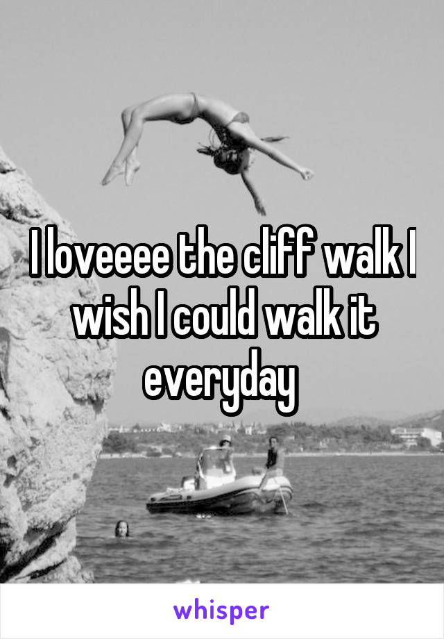 I loveeee the cliff walk I wish I could walk it everyday 