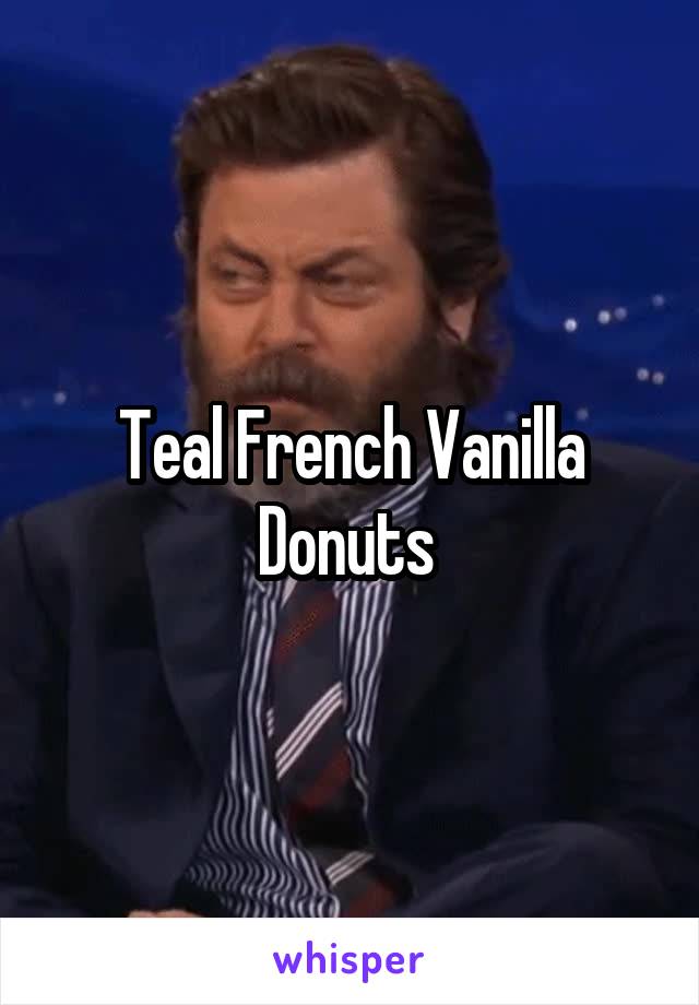 Teal French Vanilla Donuts 