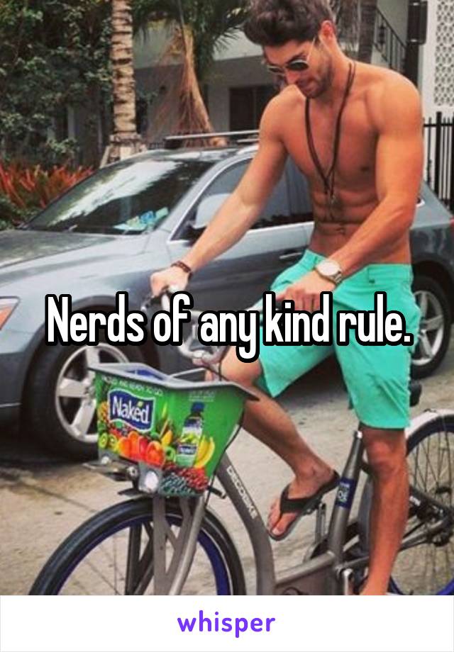 Nerds of any kind rule.
