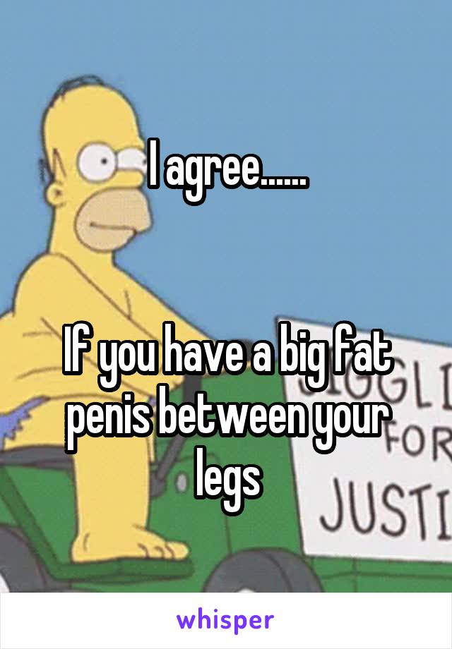 I agree......


If you have a big fat penis between your legs
