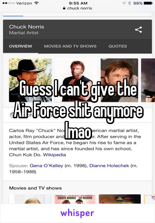 Guess I can't give the Air Force shit anymore lmao