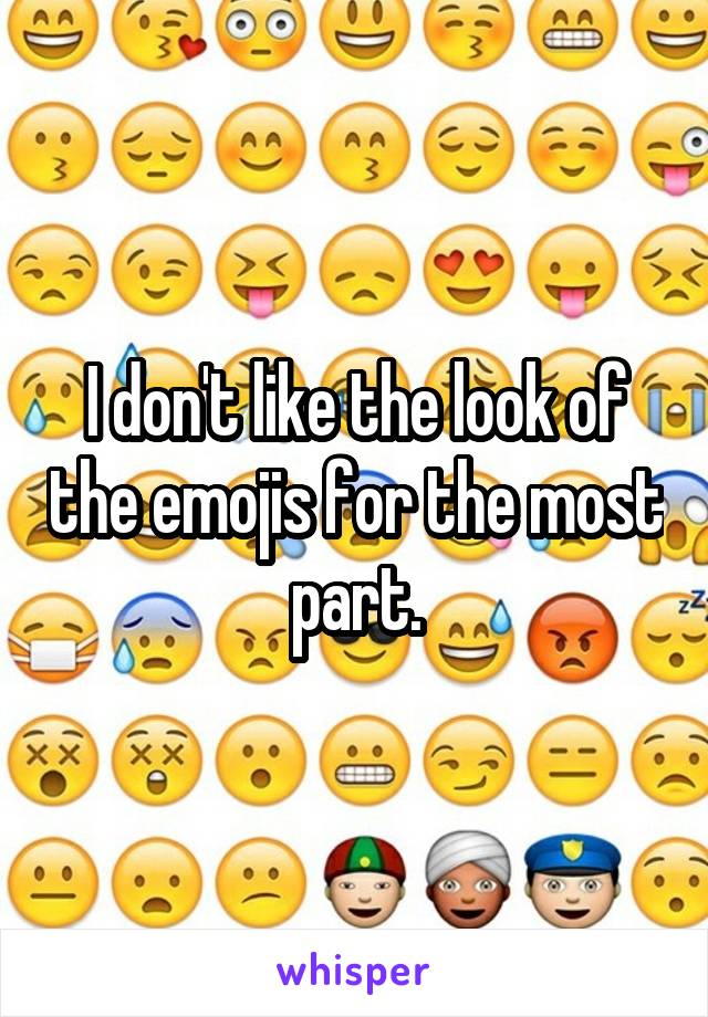 I don't like the look of the emojis for the most part.