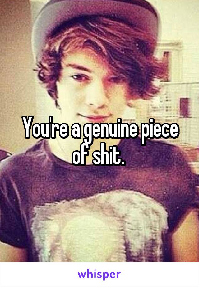 You're a genuine piece of shit. 